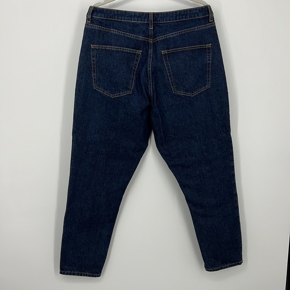 Topshop MOM DENIM Blue Hi Waist Tapered Leg Jeans 34W/30L Sz12 NWT - Picture 8 of 10